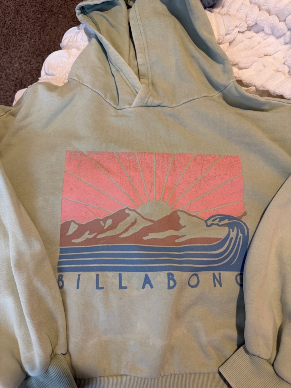 Billabong Sage Green Sunset Graphic Hoodie - Picture 2 of 2